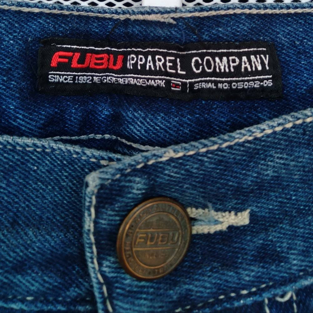 FUBU Apparel Mens Jeans 36 x 34 Blue Carpenter Style